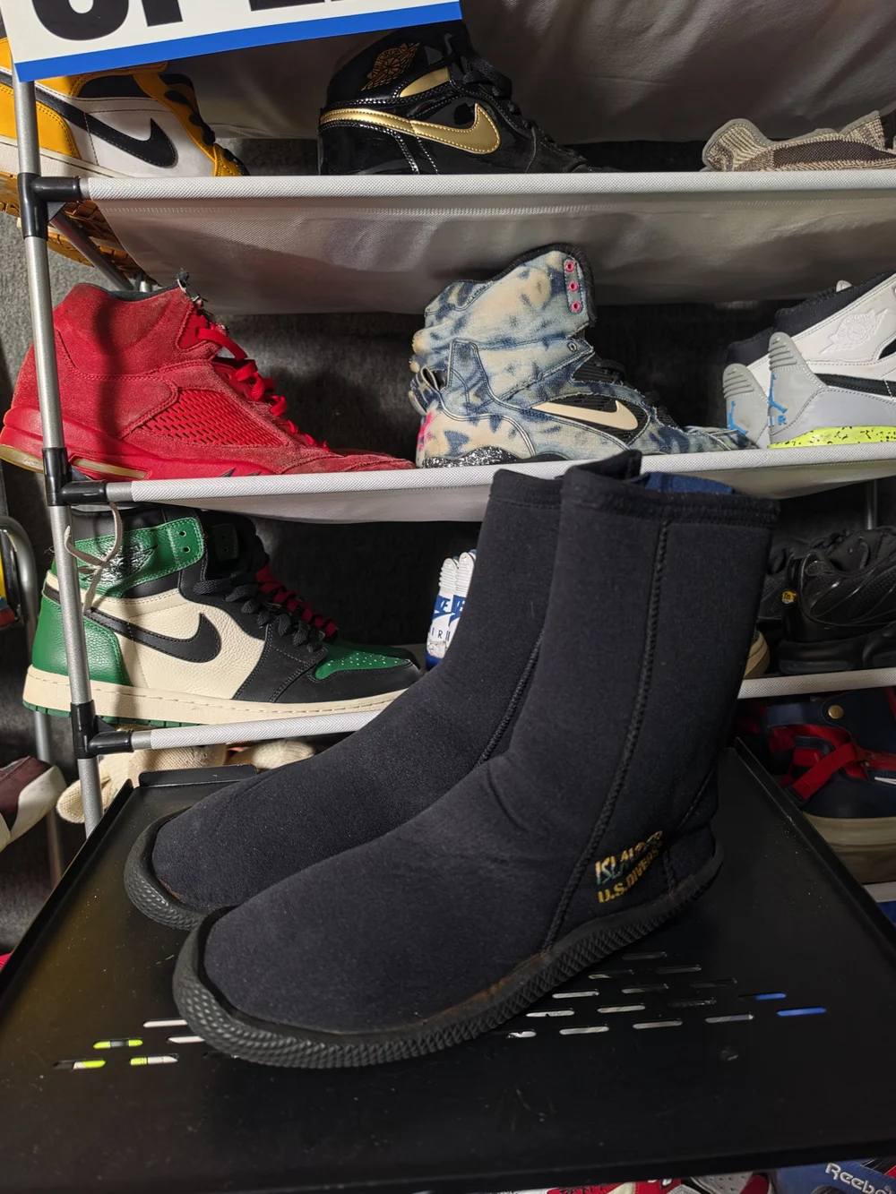🔥 Men's Black Neoprene Water Boots Size 9 Diving Scuba Booties